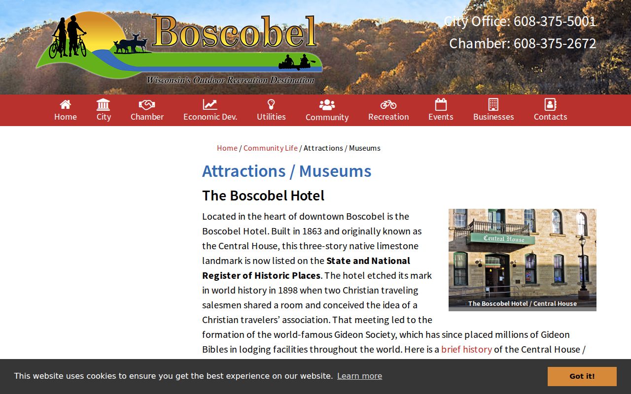 Boscobel landmarks and local criminal record history context