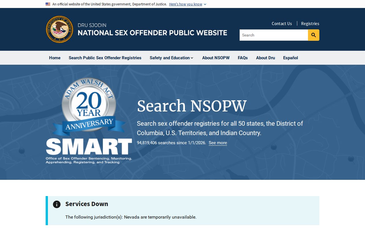 Grant County sex offender lookup through the national registry search
