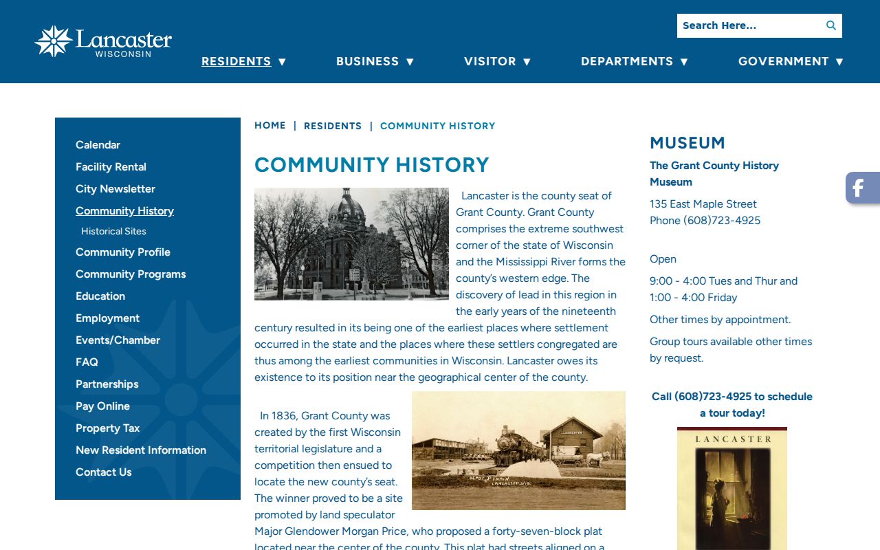 Lancaster community and Grant County criminal record history