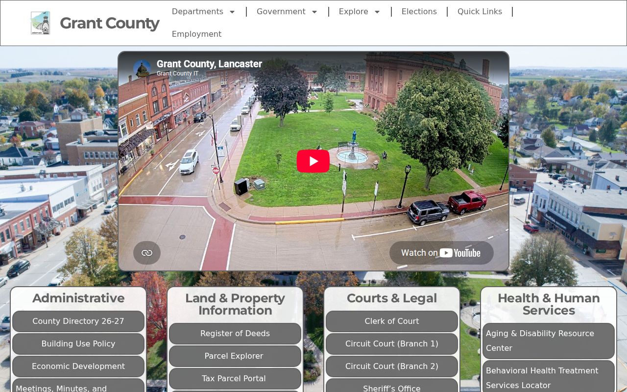 Grant County criminal history county government directory